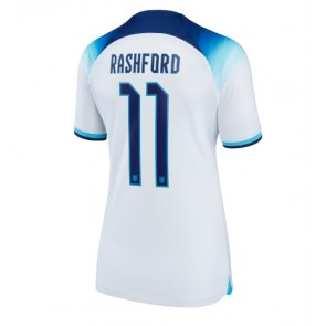 England Marcus Rashford #11 kläder Kvinnor VM 2022 Hemmatröja Kortärmad
